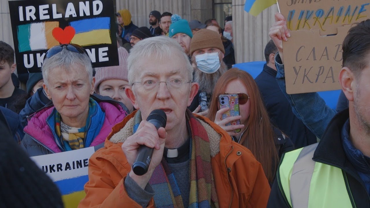 Irish priest who defaced Russian embassy says Putin ‘will face justice’ for war in Ukraine