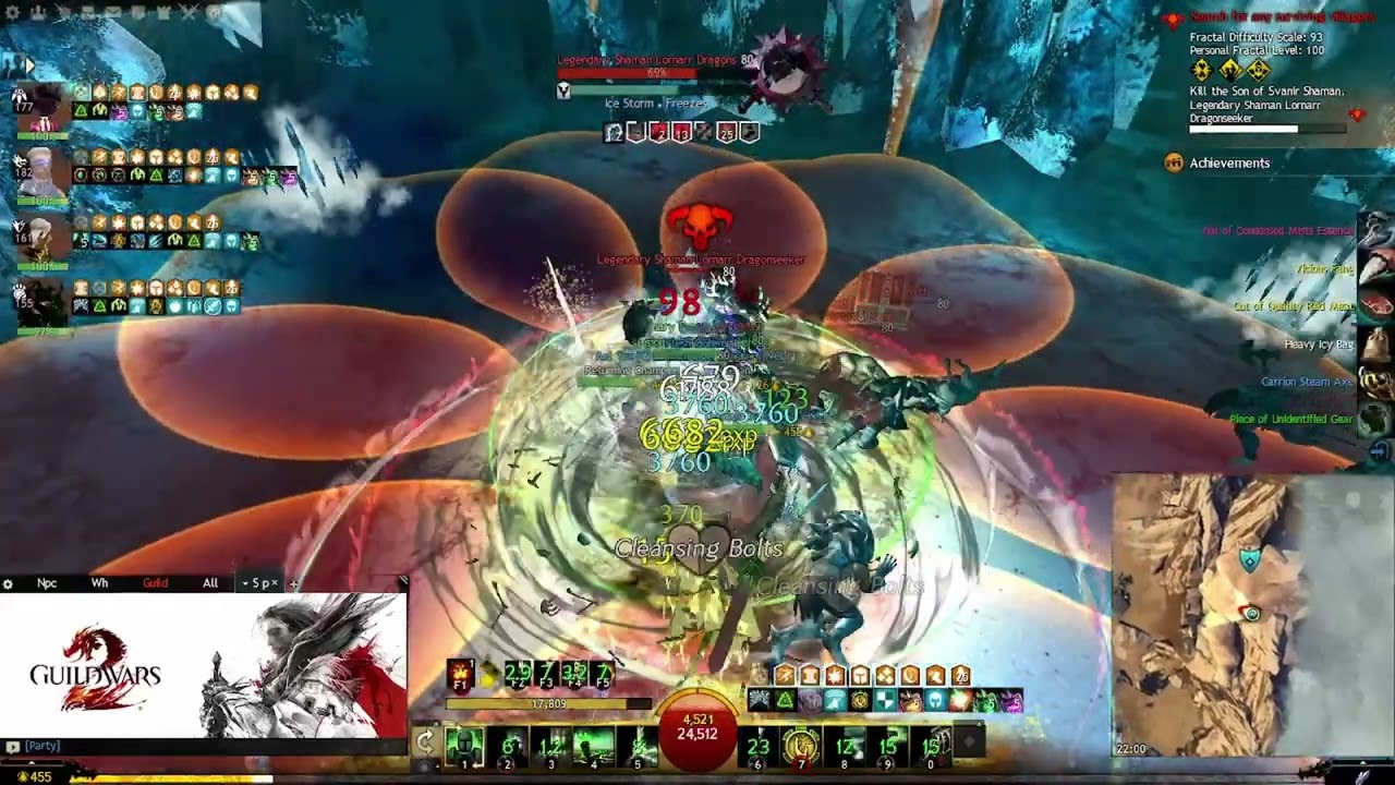 Gw2  | FRACTAL  T4+rec |  TENTACLE RAVE?! - HEAL SCOURGE testing (patch 18/07)
