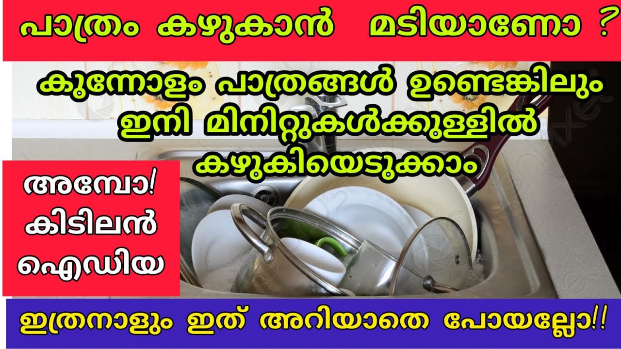 ഈ സൂത്രമറിഞ്ഞാൽ ഇനി ഇങ്ങനെ മാത്രമേ പാത്രം കഴുകൂ|kitchen tips