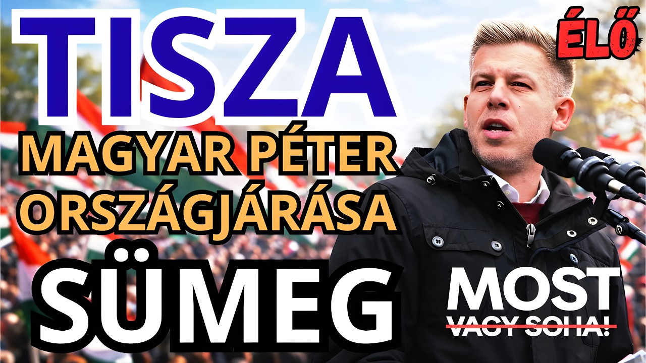 Magyar P&eacute;ter orsz&aacute;gj&aacute;r&aacute;sa - S&Uuml;MEG 🔴⚪🟢 &Eacute;LŐ K&Ouml;ZVET&Iacute;T&Eacute;S - TISZA  #tiszap&aacute;rt #magyarpeter