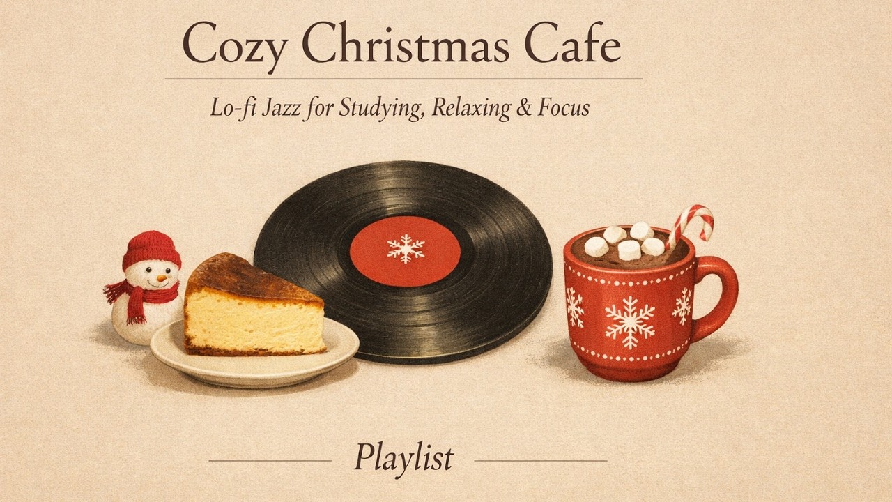 𝐏𝐥𝐚𝐲𝐥𝐢𝐬𝐭 🎧 Cozy Christmas Cafe Ambience 🎄 Lo-fi Jazz for Studying, Relaxing & Focus ☕