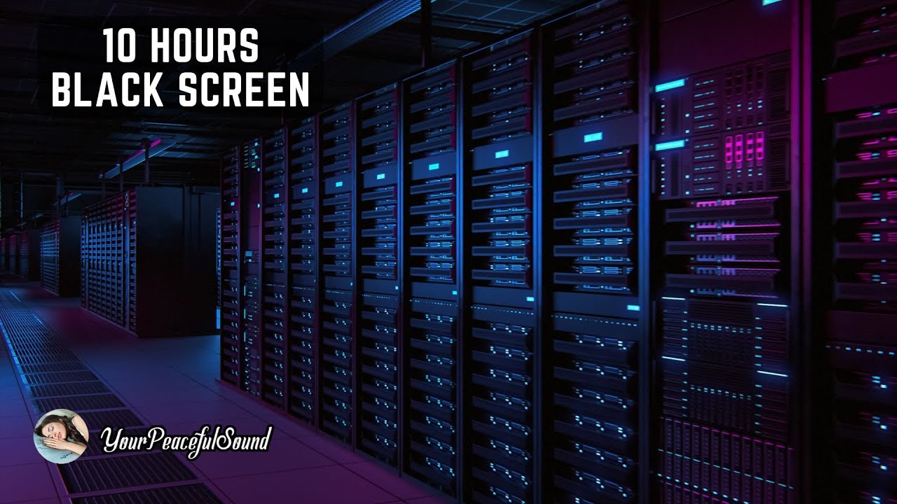 SERVER ROOM Sound | 10 Hours WHITE NOISE Black Screen | Calm, Relax, Soothe a Baby
