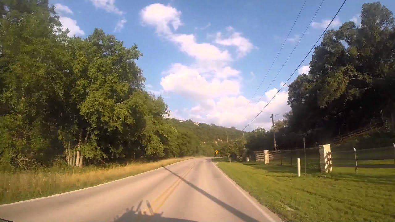Driving Old Spicewood Springs Road in Austin, TX