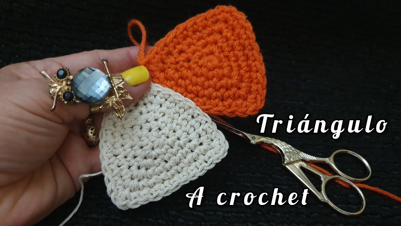 TRIÁNGULO a crochet 《tutorial 》DIESTRO💋💋
