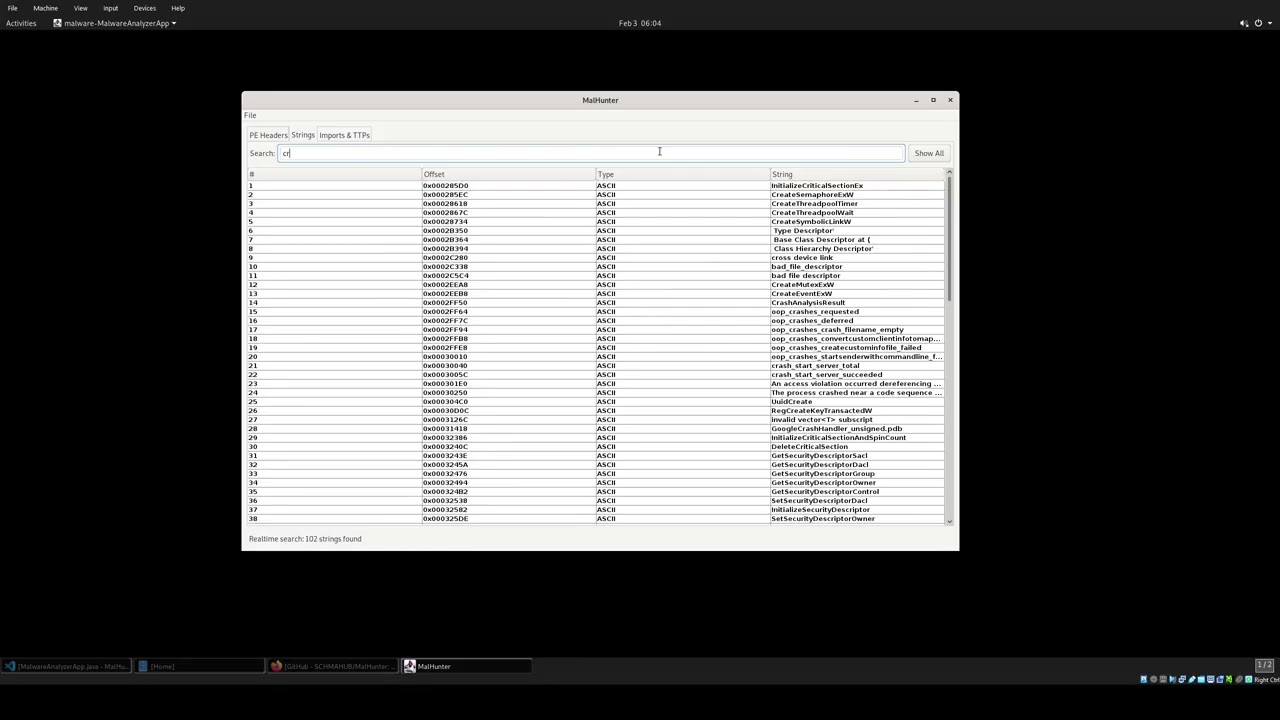 MalHunter - Static Malware Analysis Tool