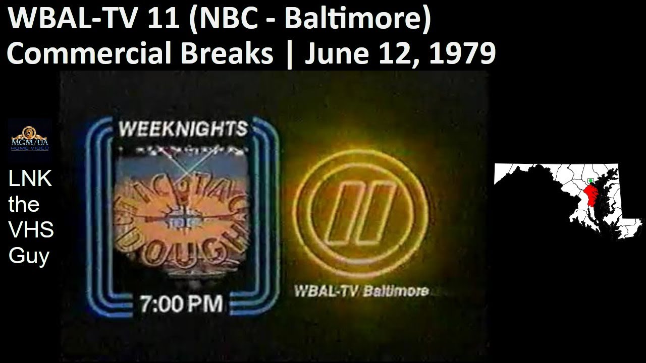 WBAL-TV 11 (NBC) Commercial Breaks | 6/12/1979