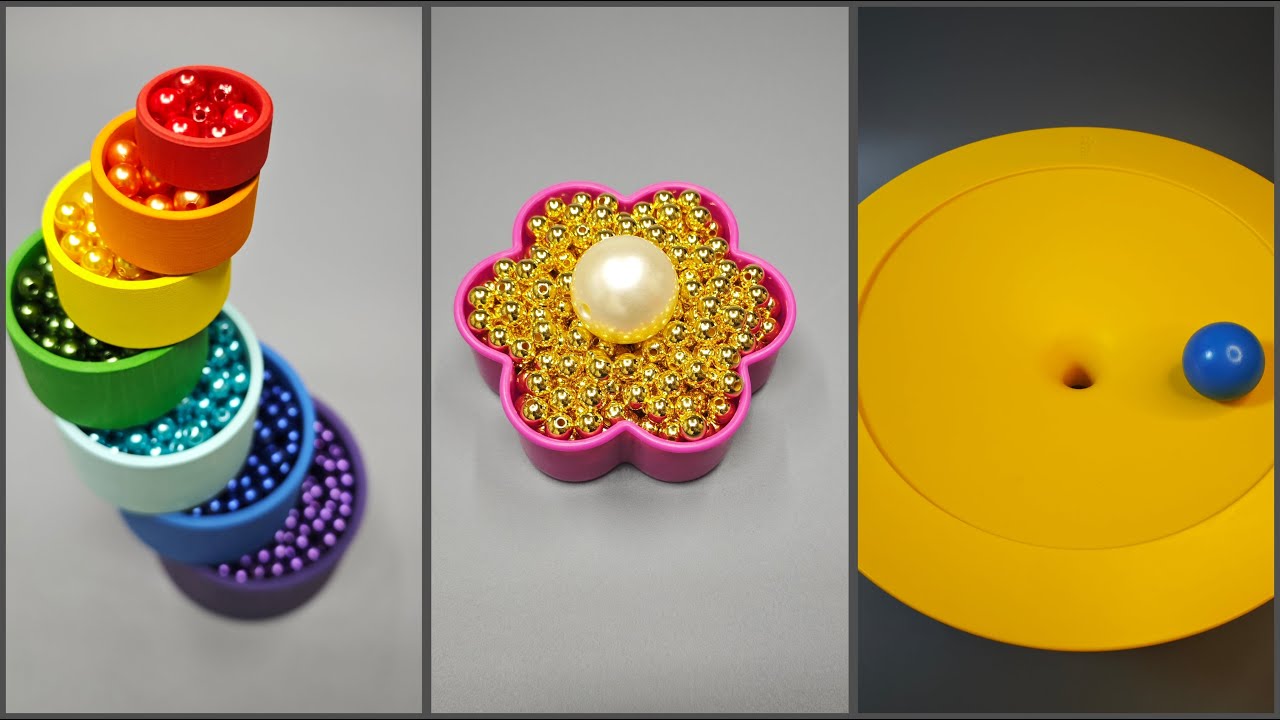 Mesmerizing Bead Fountain ✨ Marble Music Magic 🎶Colorful Ball Harmony 🌈 Reverse Bead Magic