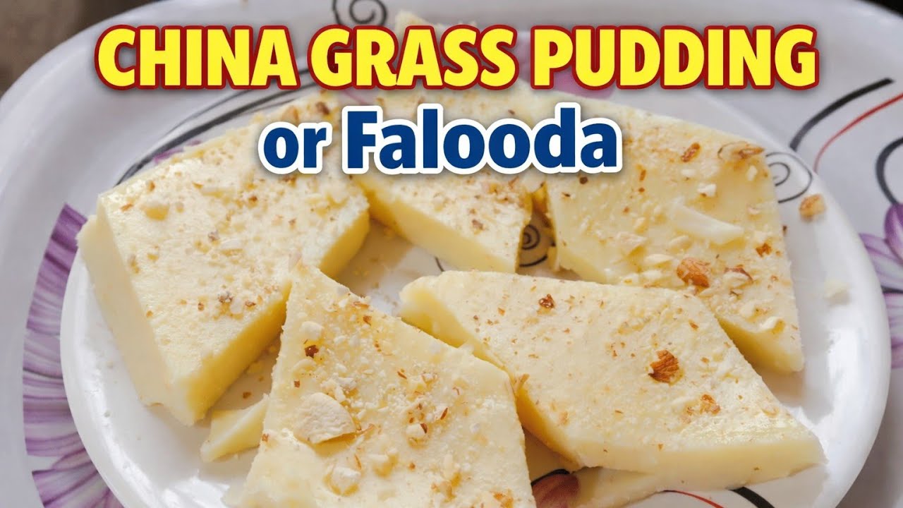 Easy China Grass Pudding Recipe | Agar Agar recipe /Falooda Jelly Dessert@Gharkakahana397