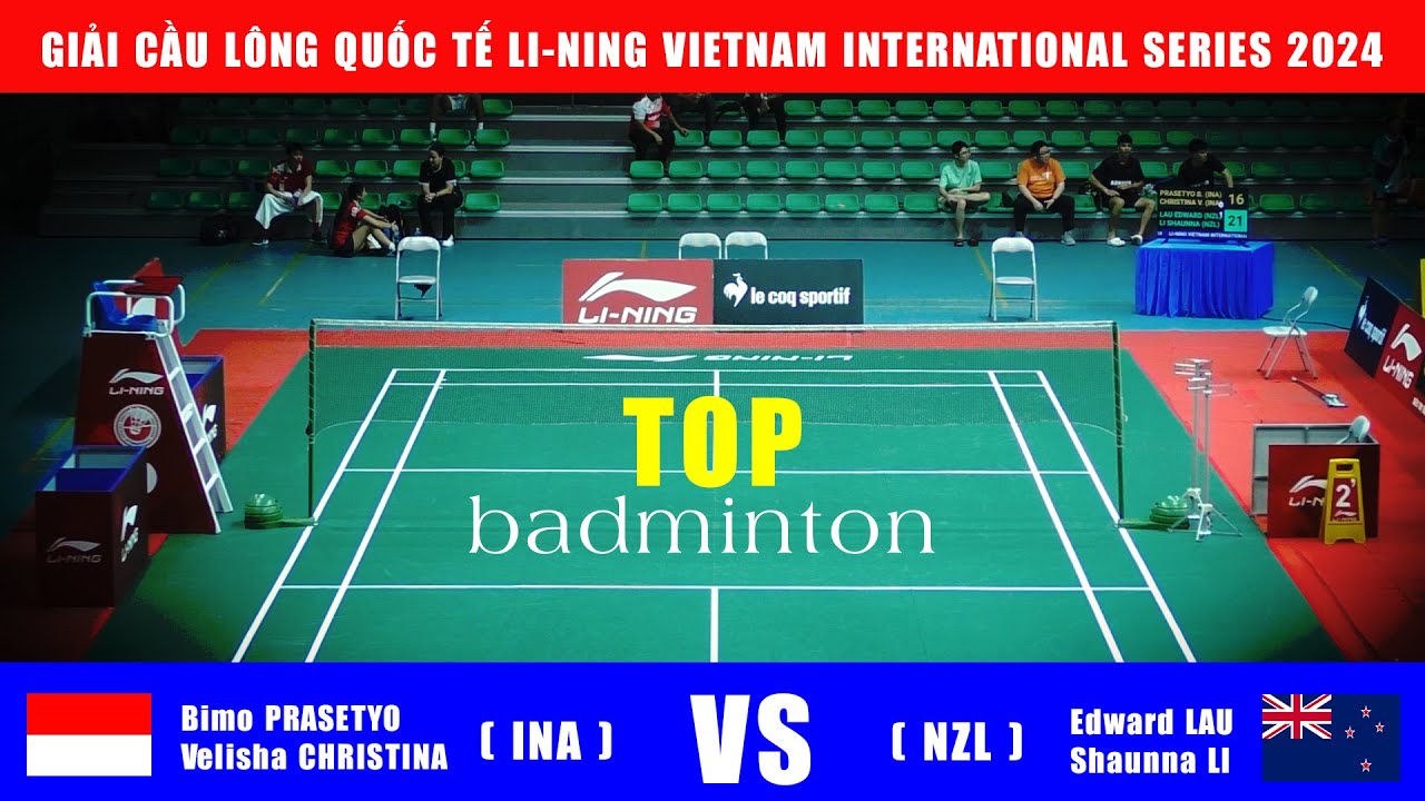 Bimo PRASETIO / Velisha CHRISTINA ( INA ) vs Edward LAU / Shaunna LI ( NZL ) .LI-NING INTERNATIONAL