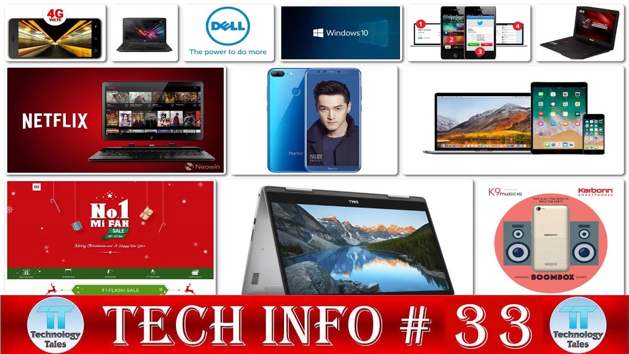 Tech Info #33|| Technology Tales || Asus Rog, Mi Sale, Nokia 9, Honor 9 Lite, Dell Series, Netflix