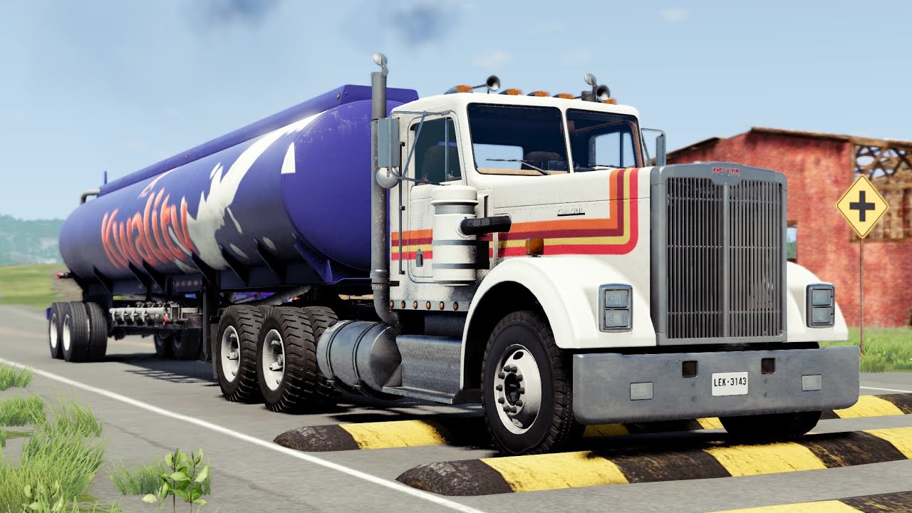 Trucks vs Speed Bumps #98 | BeamNG Drive |🤜 Truck &Too