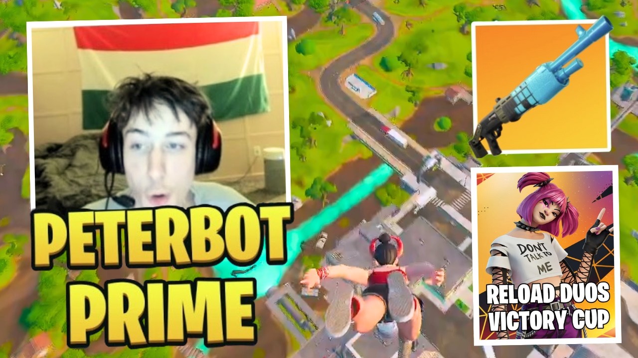 PeterBot с лёгкостью покоряет Азию с пингом 150 в турнире Duos Reload Cup!