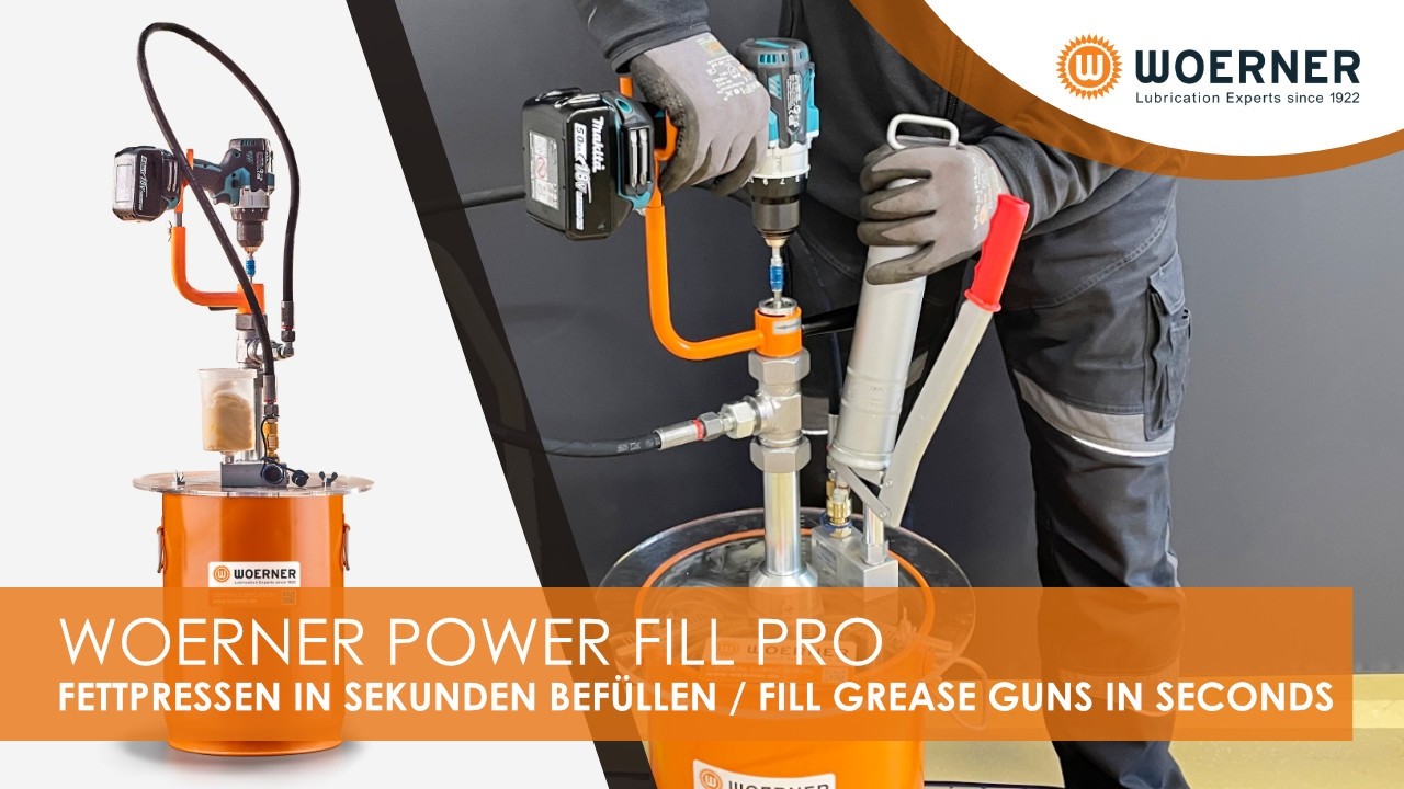 Fettpressen in Sekunden befüllen | Fill Grease Guns in Seconds – WOERNER Power Fill Pro