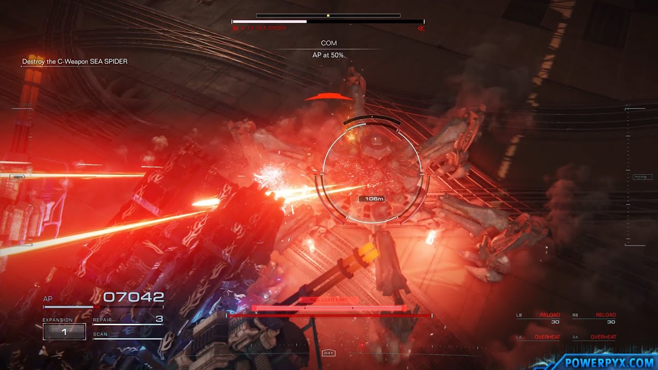 Armored Core 6 (VI) - Sea Spider Boss Fight - EASY BRUTE FORCE STRATEGY