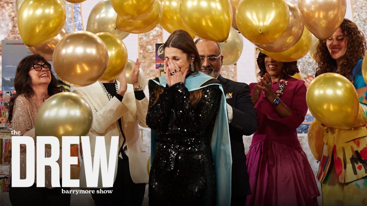 Drew Barrymore Reacts to BIG Surprise from CalArts for 50th Birthday Celebration