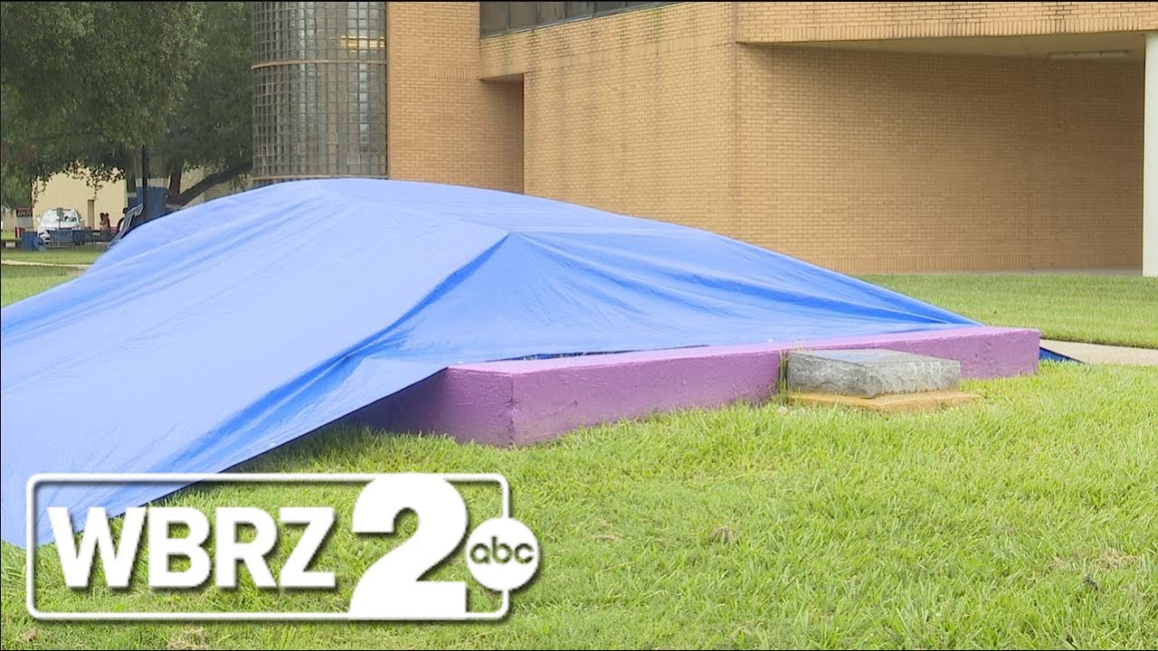 Southern University students question tarp covering fraternity plot after student's death