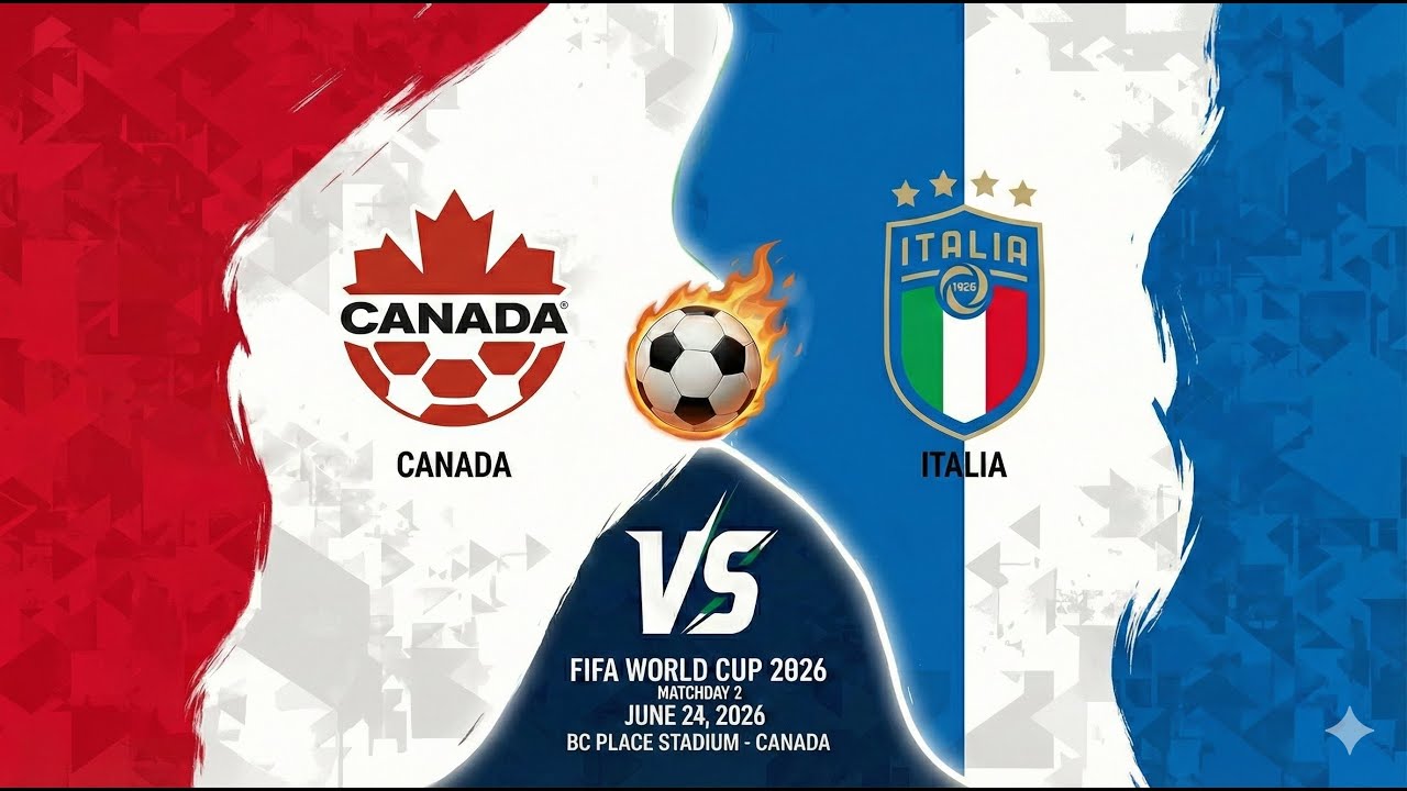 Canadá 2 x 3 Itália (Grupo B) 1ª Rodada FIFA World Cup 2026™