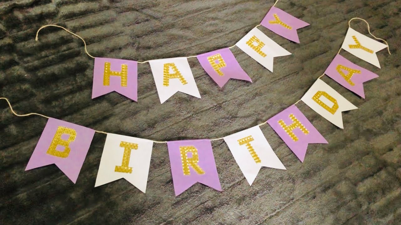 DIY Happy Birthday Background | Handmade Happy Birthday Decoration.