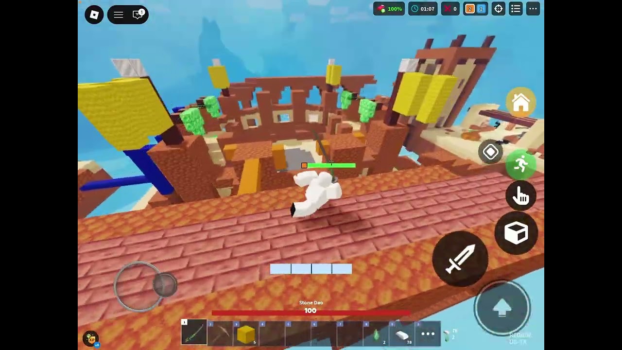 Grinding the new battle pass in Roblox bedwars