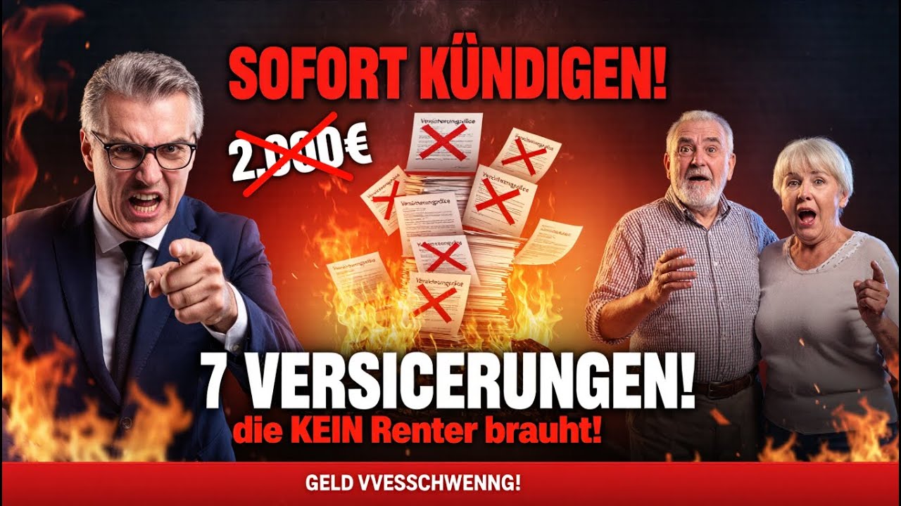 SOFORT KÜNDIGEN! Diese 7 Versicherungen sind für Rentner GELDVERSCHWENDUNG!