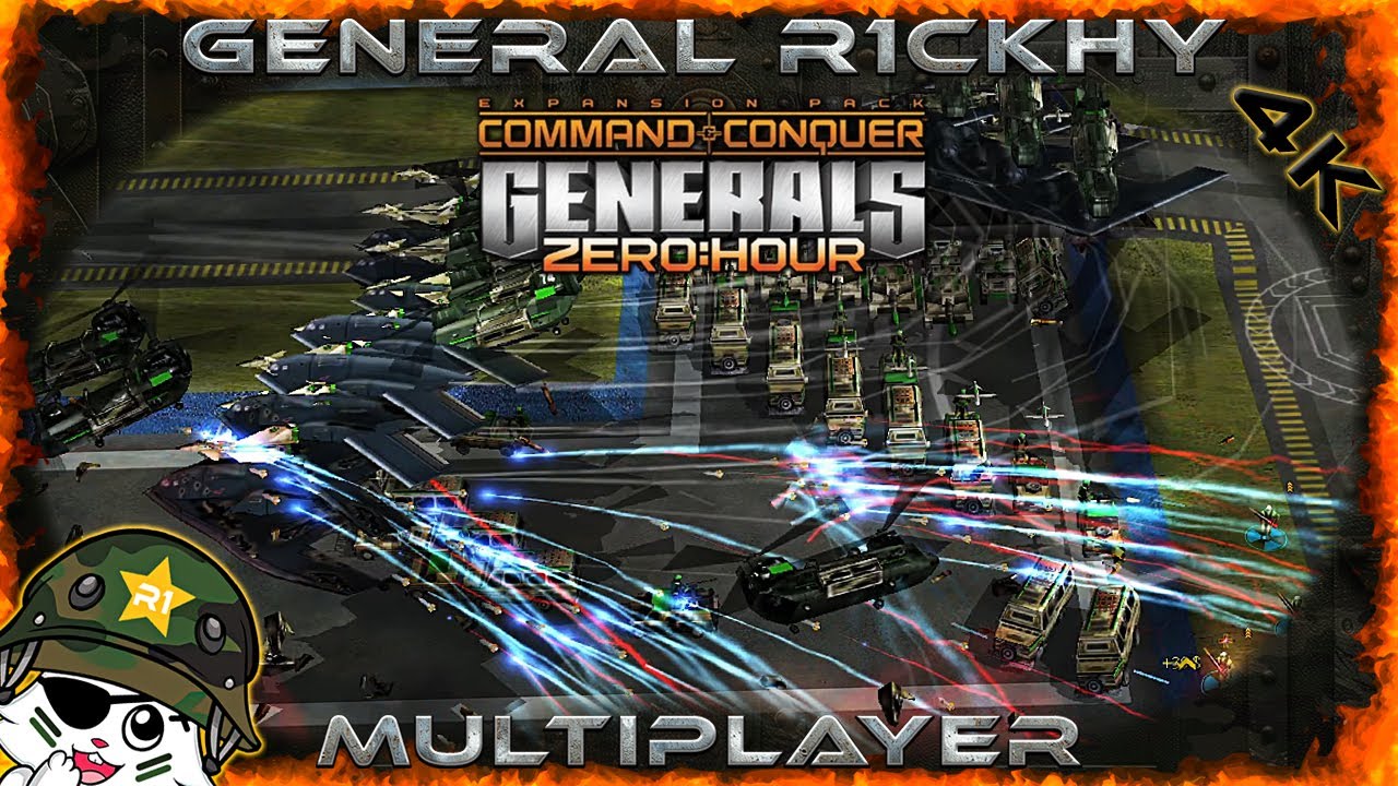 C&C Generals Zero Hour Multiplayer Deutsch 📢 AOA 077 Wahnsinn | 1v1v1v1 Mehrspieler | #C46