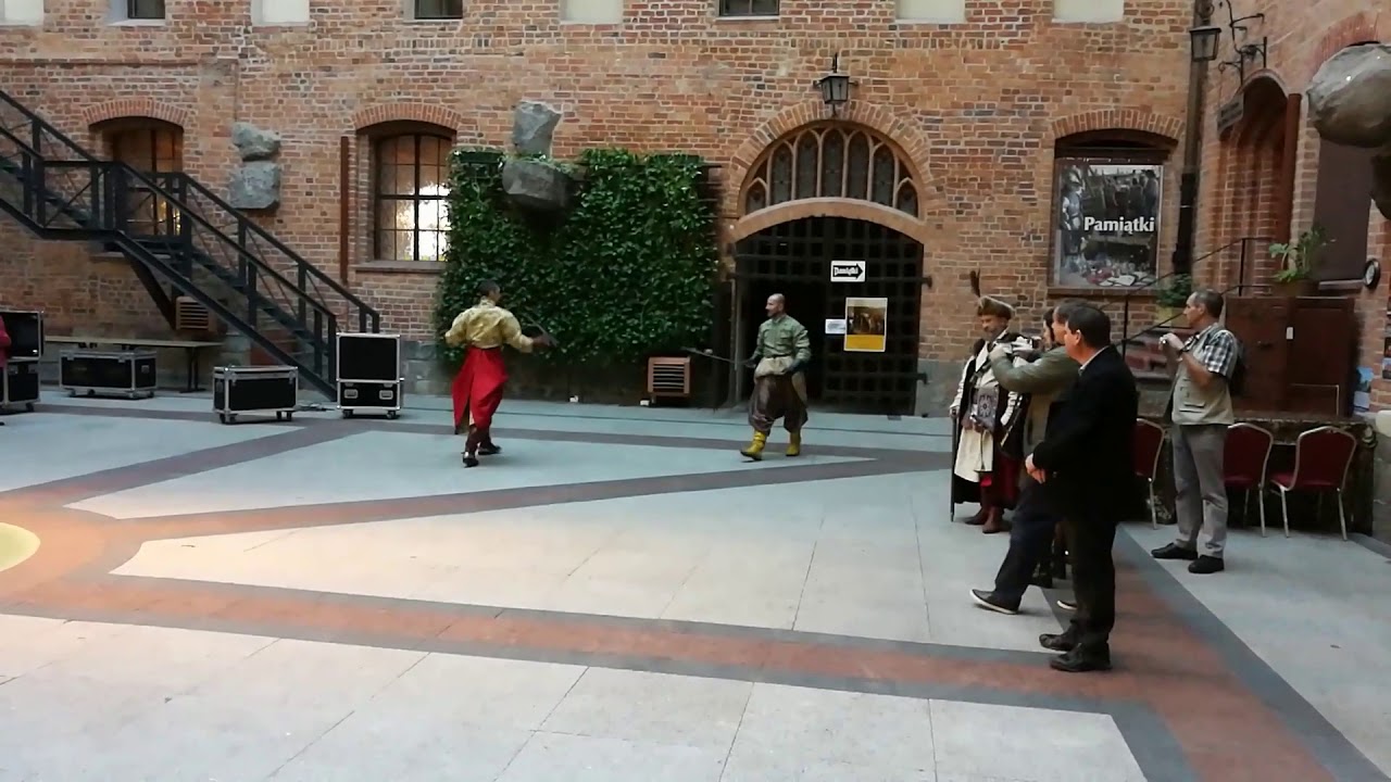 Sword fight in Gniew Castle.