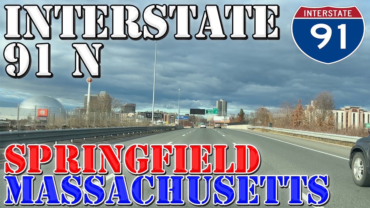 I-91 North - Springfield - Massachusetts - 4K Highway Drive