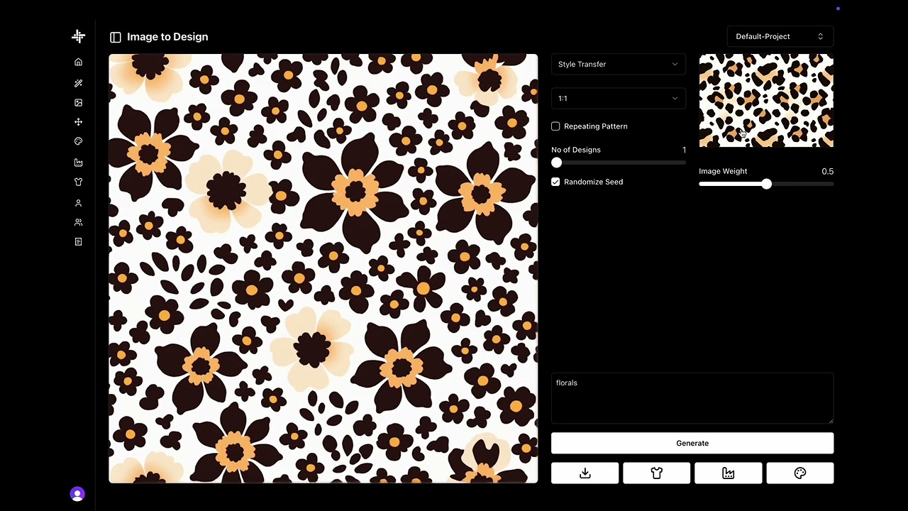 Generate Textile Designing with Reference Image using AI | Weaver AI Image to Design Tool