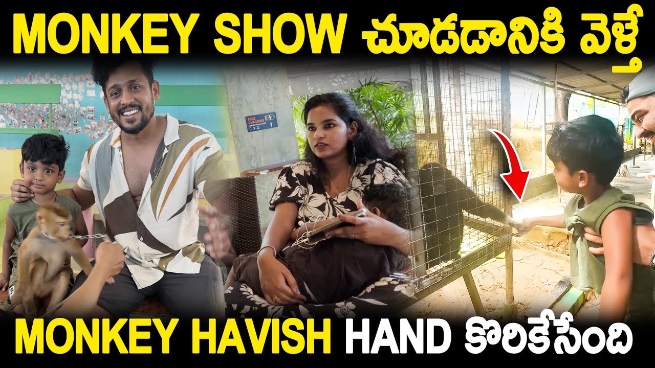 MONKEY SHOW చూడడానికి వెళ్తే MONKEY HAVISH చేతు కోరికేసింది | Kuyya Vlogs