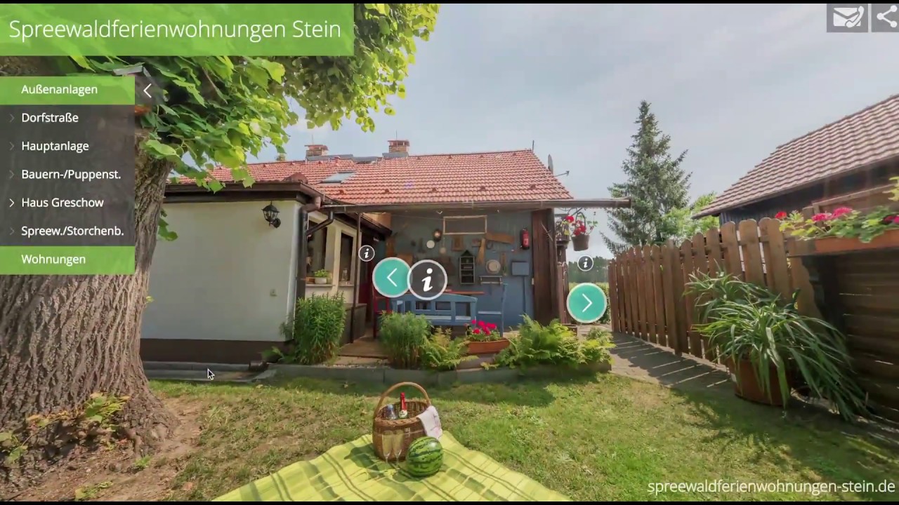 Spreewald Ferienwohnung Stein - 360° Tour Vorschau