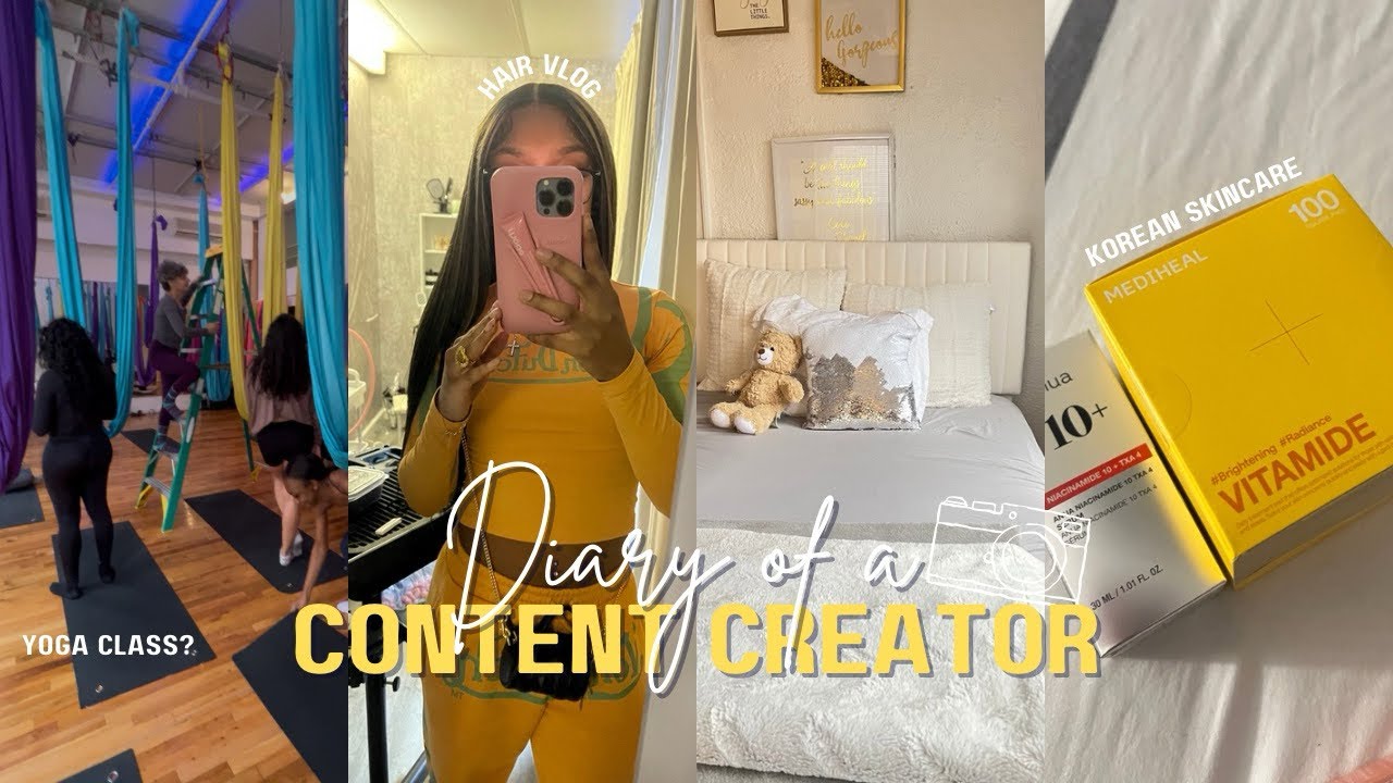 Diary of a content creator ✮| maintenance, korean skincare, aerial yoga, acai bowls| KYRA ALEXIS