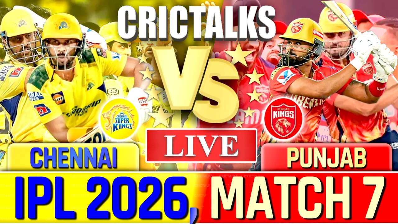 🔴 Live: CSK vs PBKS, IPL 2026, Live match Today, Live Cricket Score, Commentary - 12 Over