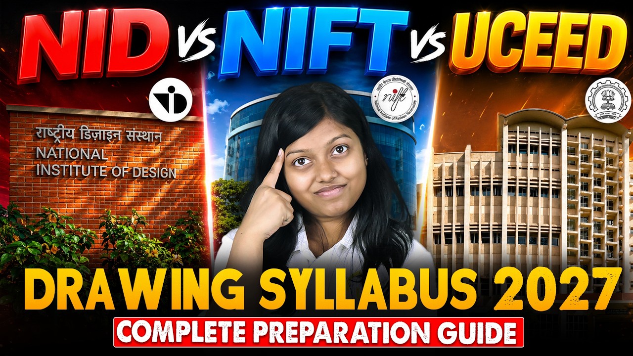 Complete Drawing Syllabus for NID, NIFT & UCEED 2027 | Every Topic You Need 🔥