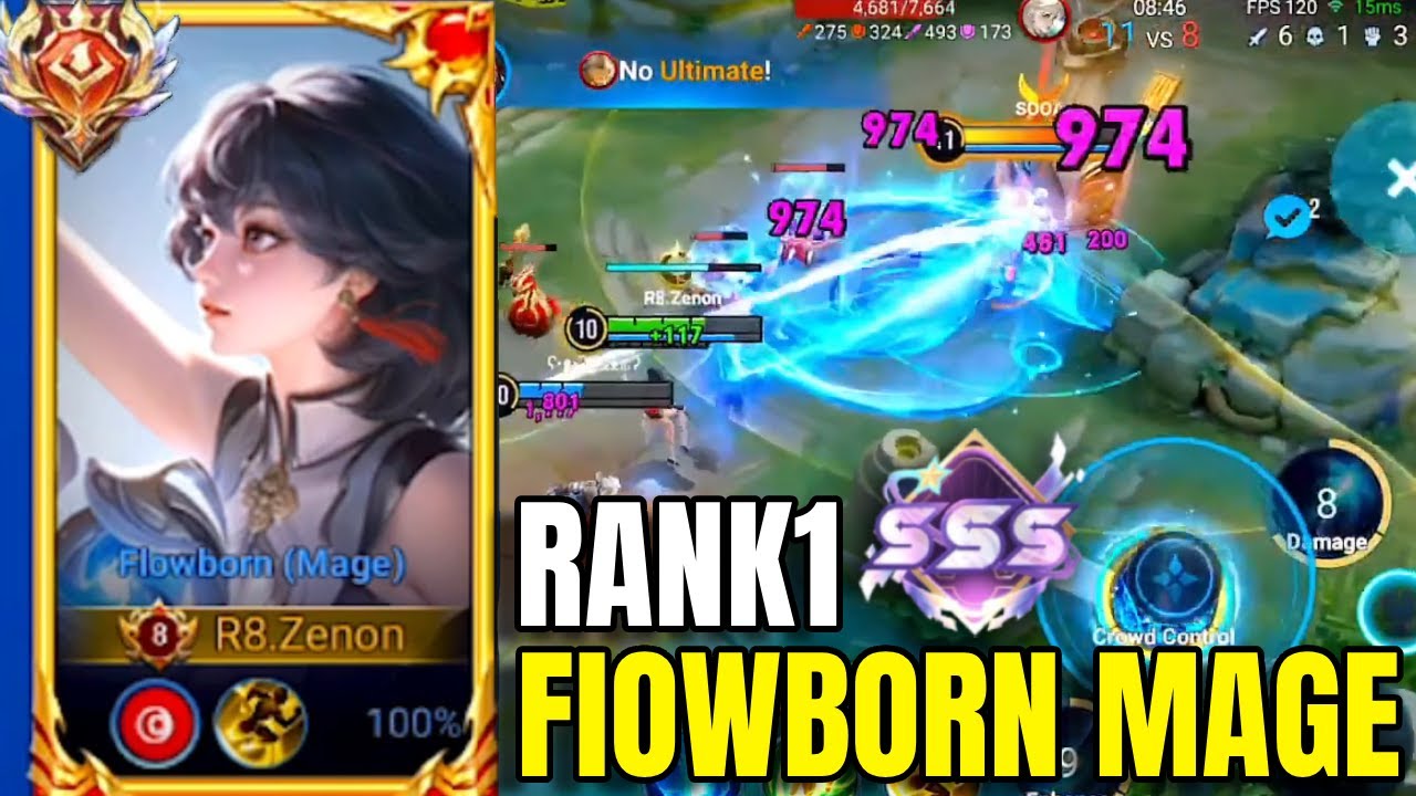 Top 1 FLOWBORN MAGE ONE SHOT BUILD | HIGH RANK DOMINATION