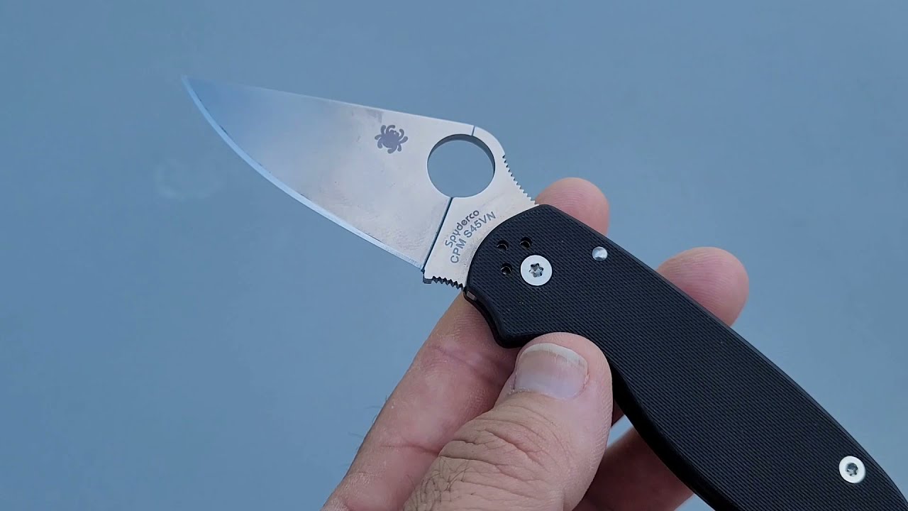 S45VN edge retention testing. What does this newer steel offer on this Spyderco Para 3?