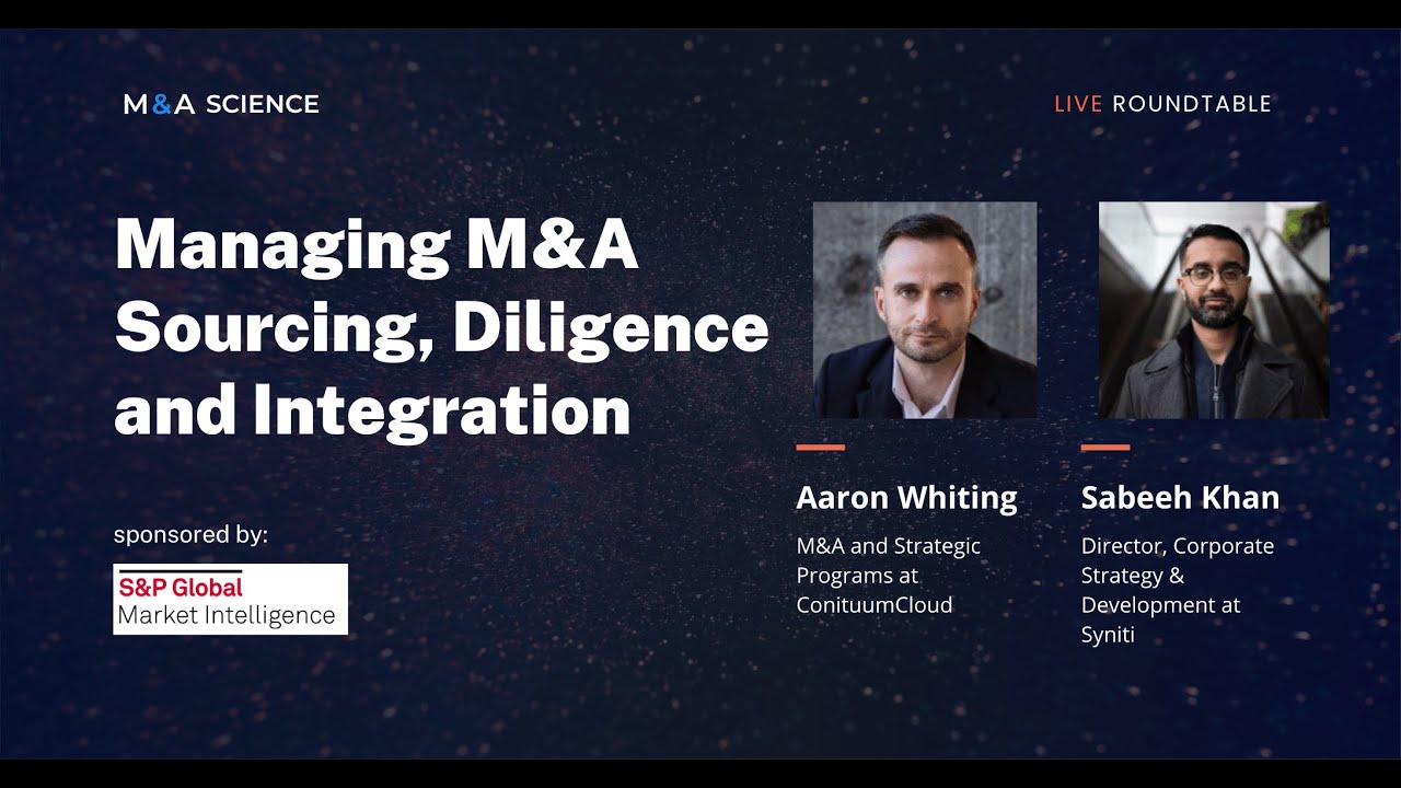 How to Manage Sourcing Diligence and Integration in M&A | M&A Science