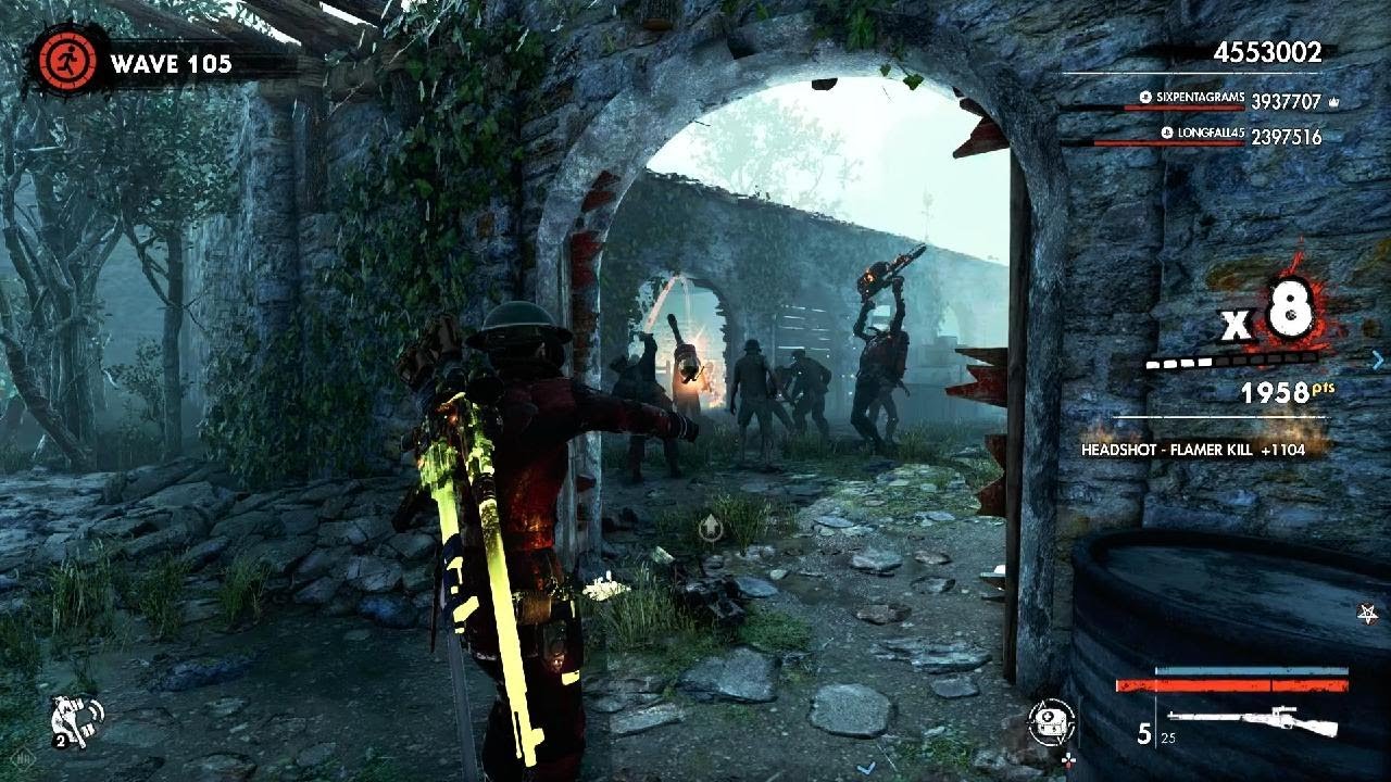 Zombie Army 4: Dead War 100 waves Hard nightmare Villa dela Morte