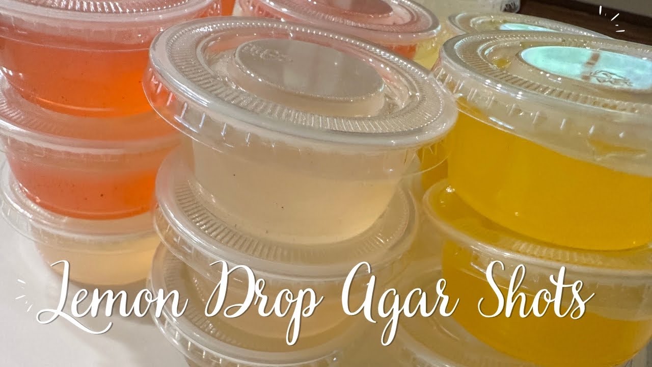 Lemon Drop Agar Jello Shots  - Easy Recipe