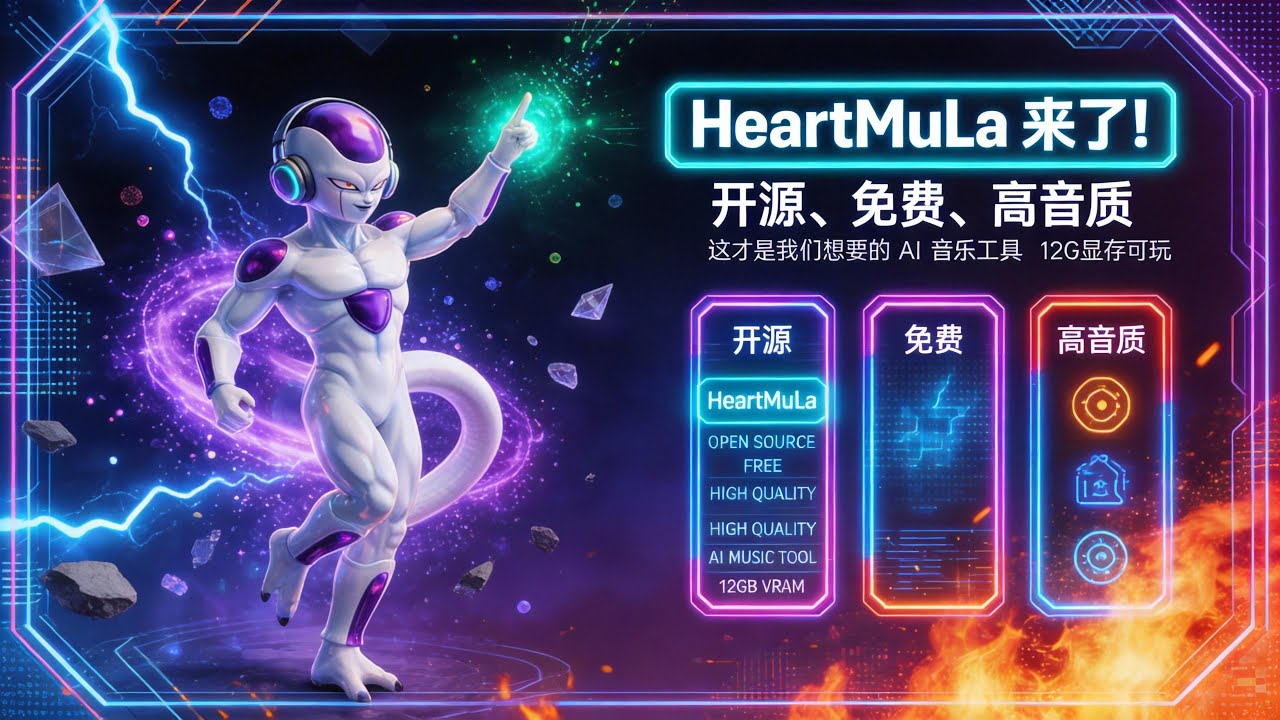 [ComfyUI]音乐界的 Stable Diffusion 来了？HeartMuLa 重磅开源，Suno 迎来最强对手！
