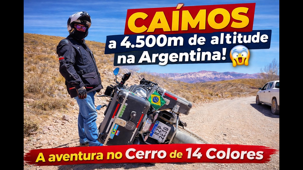 CAÍMOS a 4.500m de altitude na Argentina! 😱 A aventura no Cerro de 14 Colores