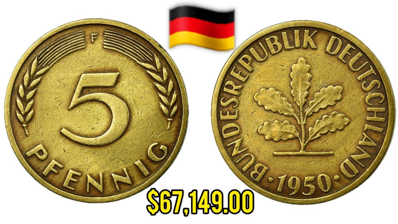 Germany 5 Pfennig 1950 Coin Worth || Rare Hamburgh Mint German Coin Value 🇩🇪