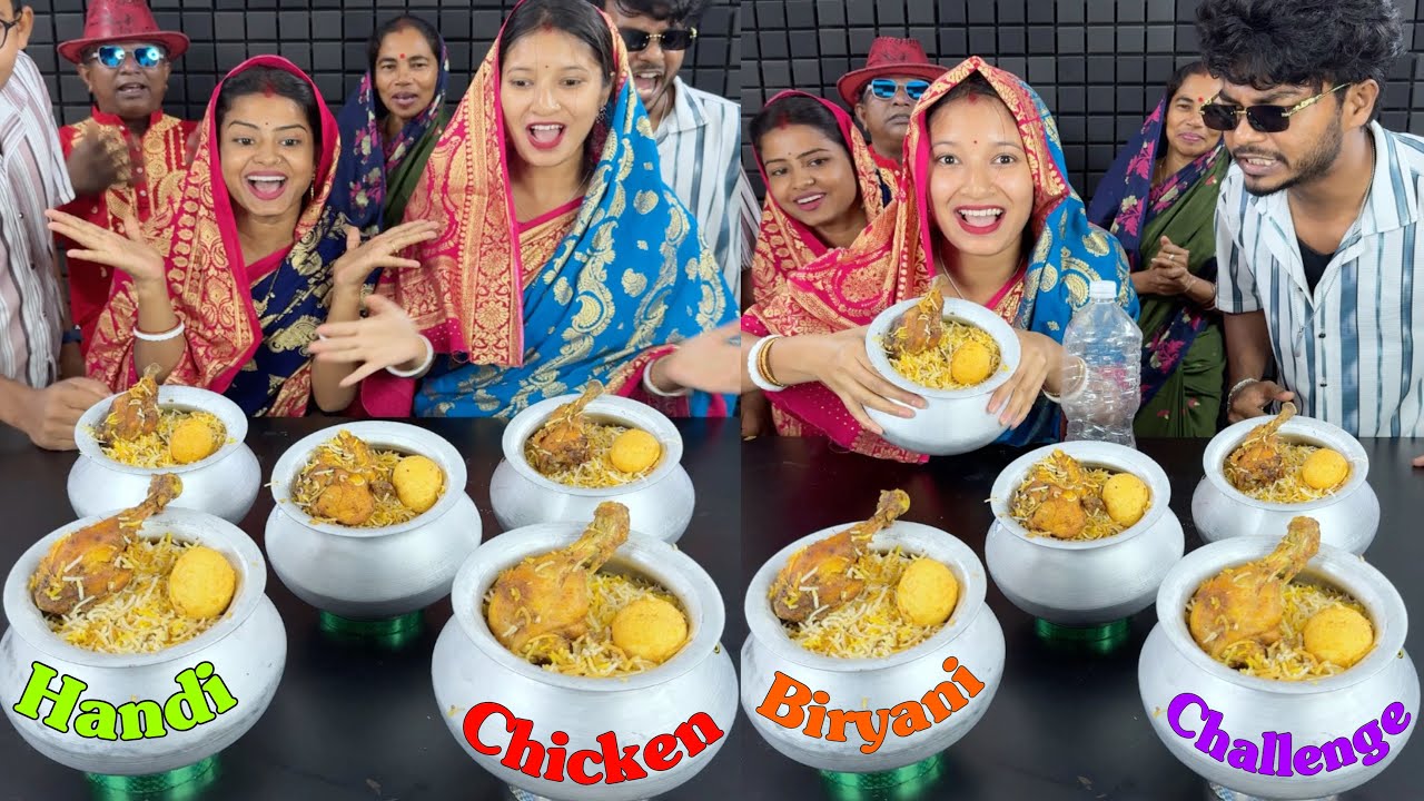 Handi Chicken Biryani Funny Challenge With Full Family