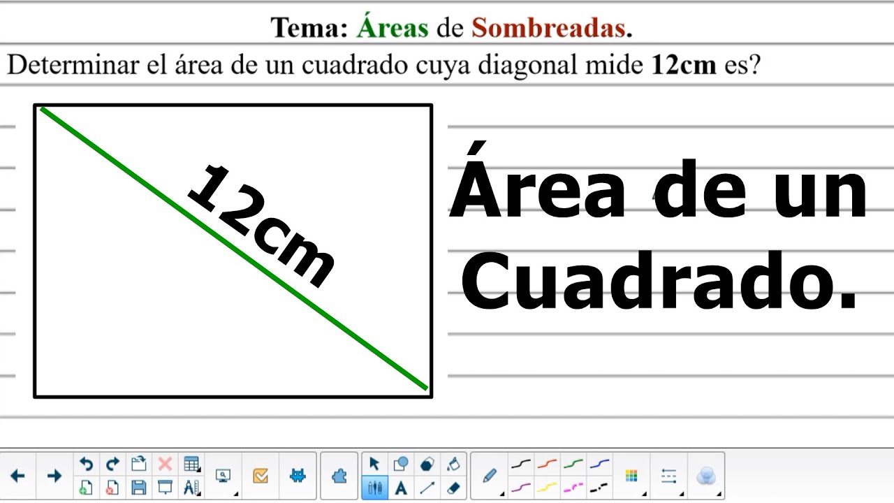 Área de un Cuadrado a partir de su Diagonal.