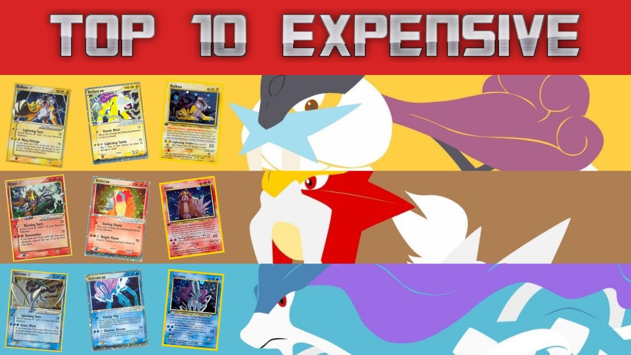 Top 10 Expensive Legendary Dogs Pok&eacute;mon Cards!