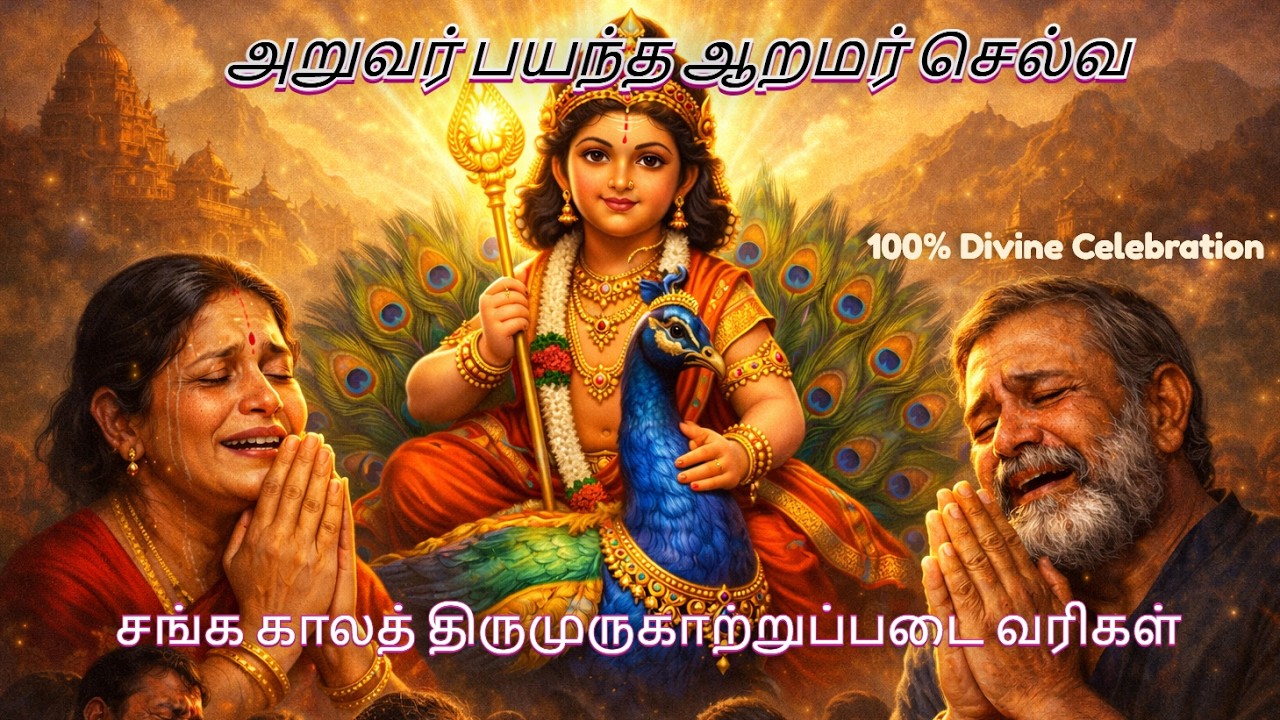 அறுவர் பயந்த ஆறமர் செல்வ பாடல் | ஓம் சரவணபவா | அமைதி தரும் முருகன் பக்தி பாடல் | Murugan Song Tamil