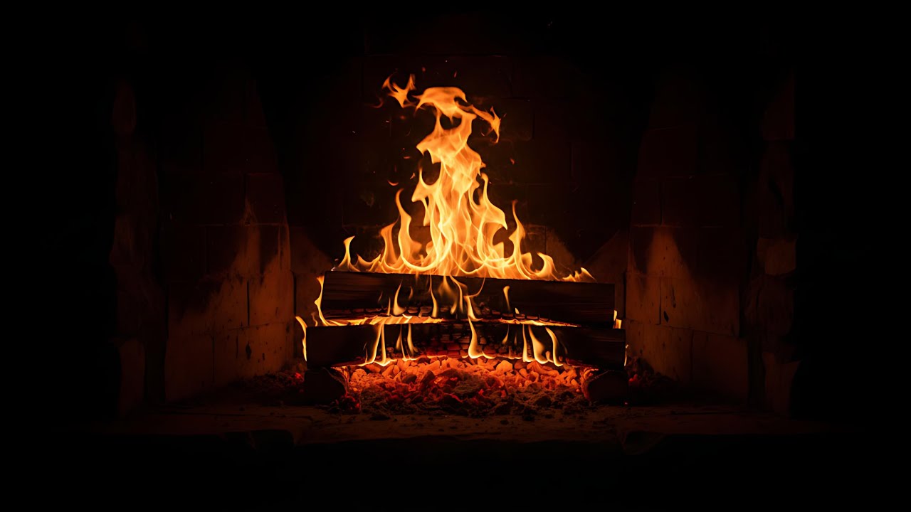 Sunday Night Calm ✨ Fireplace Crackling & Soft Drone Music for Restful Sleep (90 Minutes)