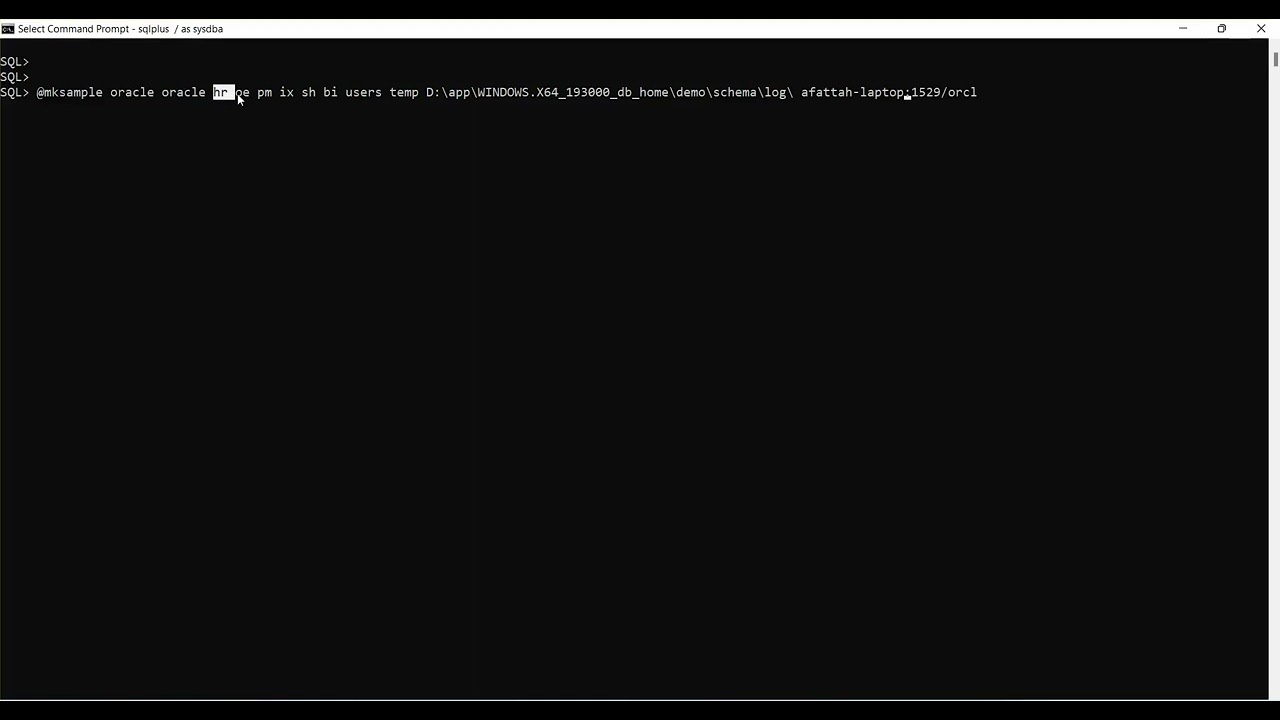 Installing Oracle 19c sample schemas