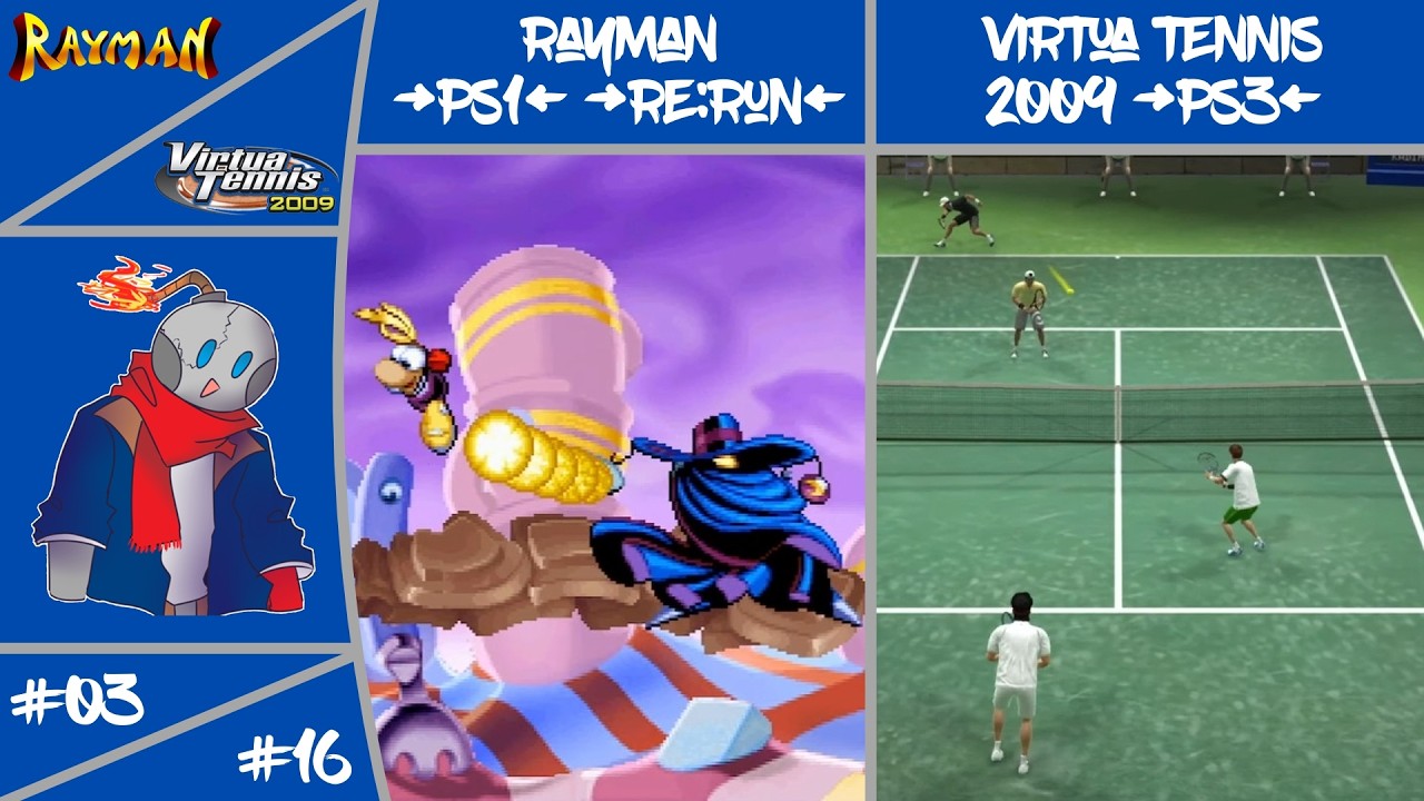 Rayman (PS1) [RE:Run] [#3] & Virtua Tennis 2009 (PS3) [#16]