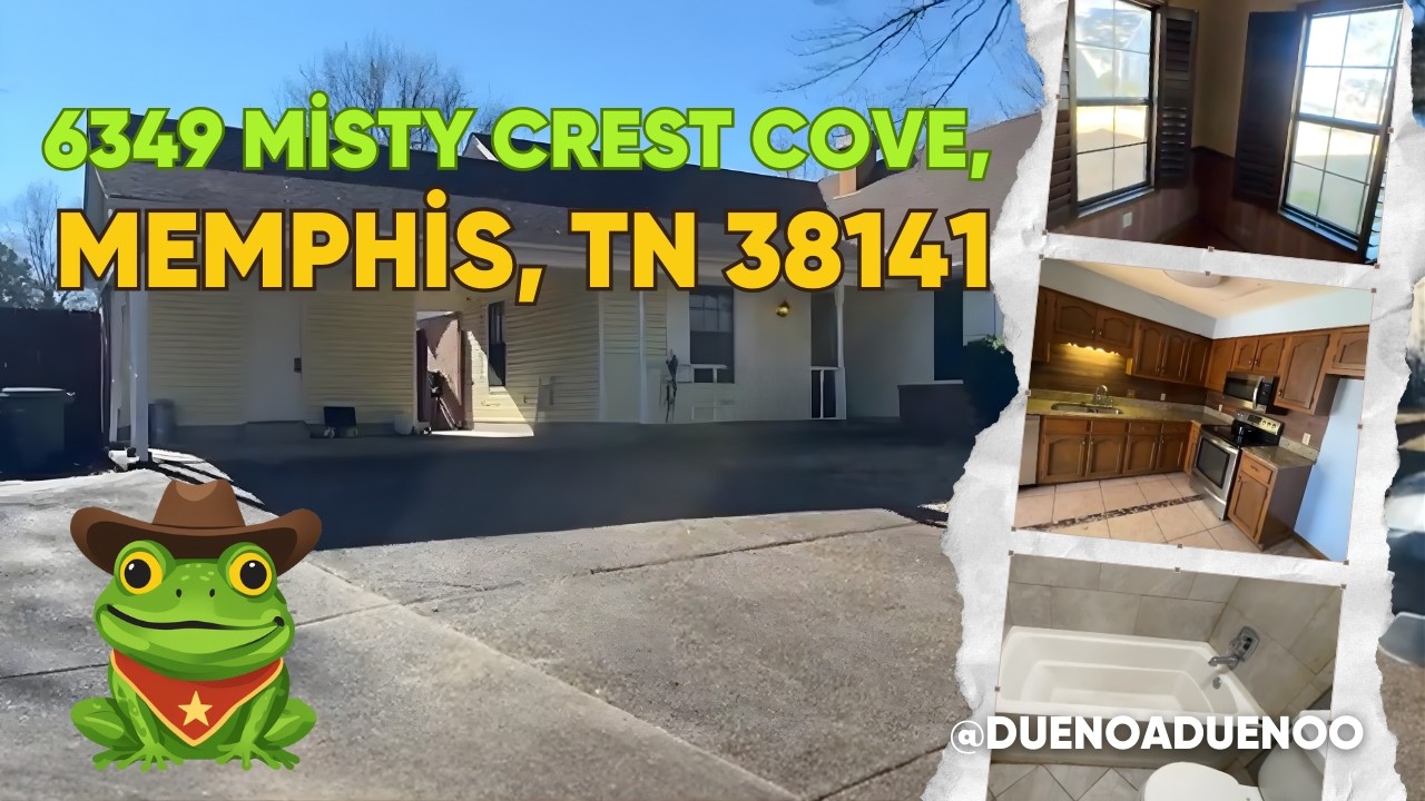 ¡CASA CON PISCINA! 6349 Misty Crest Cove, Memphis, TN 38141 (3 Hab / 2 Baños) | Dueño A Dueño