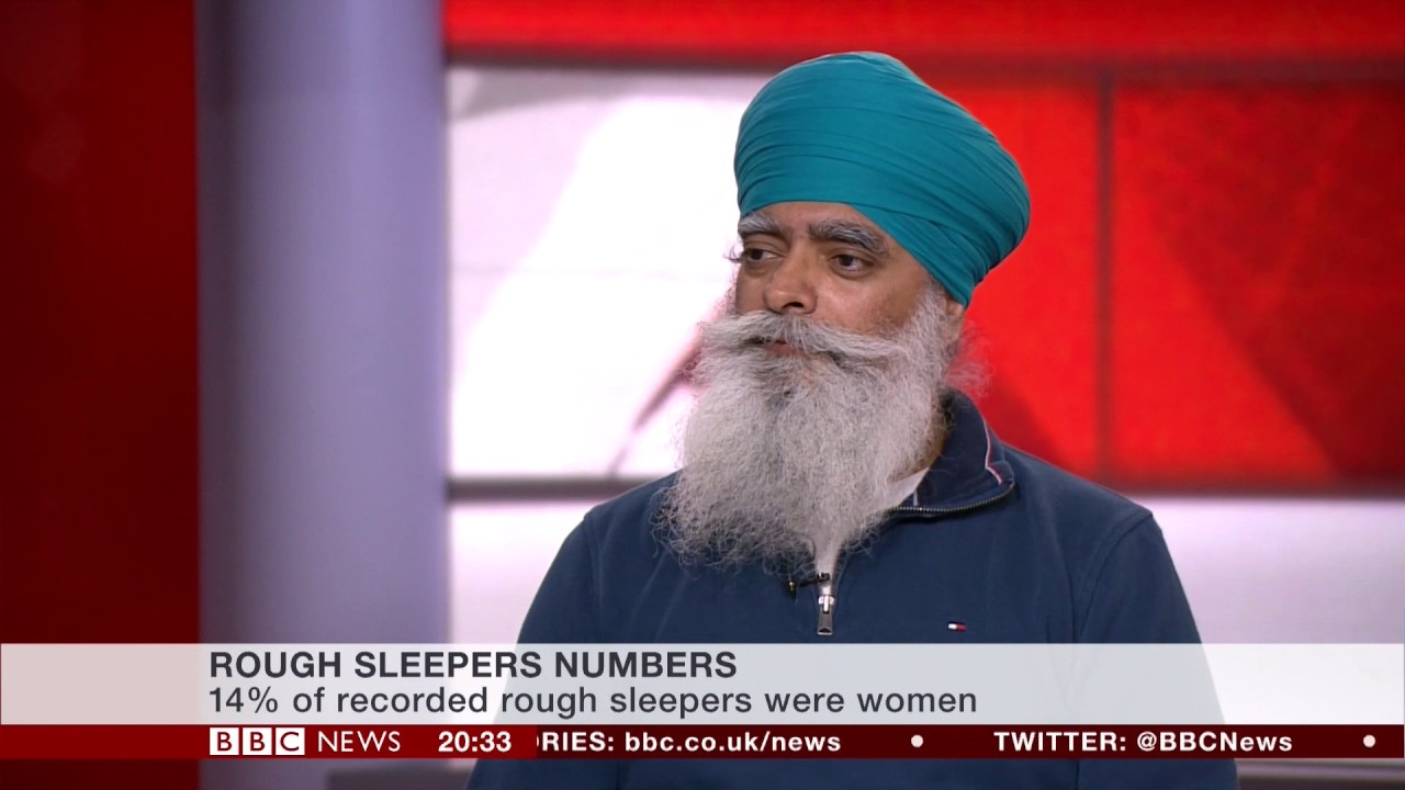 Ravi Singh on BBC discussing Rough Sleepers